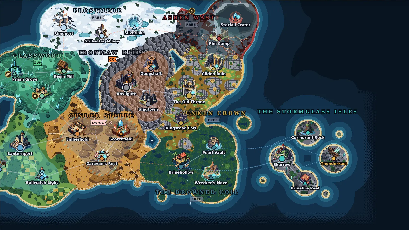 The whole of Veyra, held by its factions